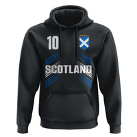 Scotland Soccer Sports Graphic Number 10 Jersey Style Hoodie Proud Scottish Football Fans Game Day Pride