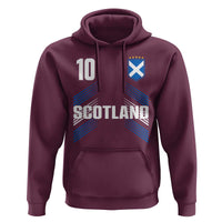 Scotland Soccer Sports Graphic Number 10 Jersey Style Hoodie Proud Scottish Football Fans Game Day Pride