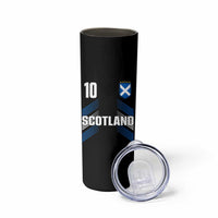 Scotland Soccer Sports Graphic Number 10 Jersey Style Skinny Tumbler Proud Scottish Football Fans Game Day Pride