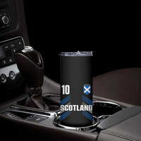 Scotland Soccer Sports Graphic Number 10 Jersey Style Skinny Tumbler Proud Scottish Football Fans Game Day Pride
