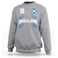Scotland Soccer Sports Graphic Number 10 Jersey Style Sweatshirt Proud Scottish Football Fans Game Day Pride