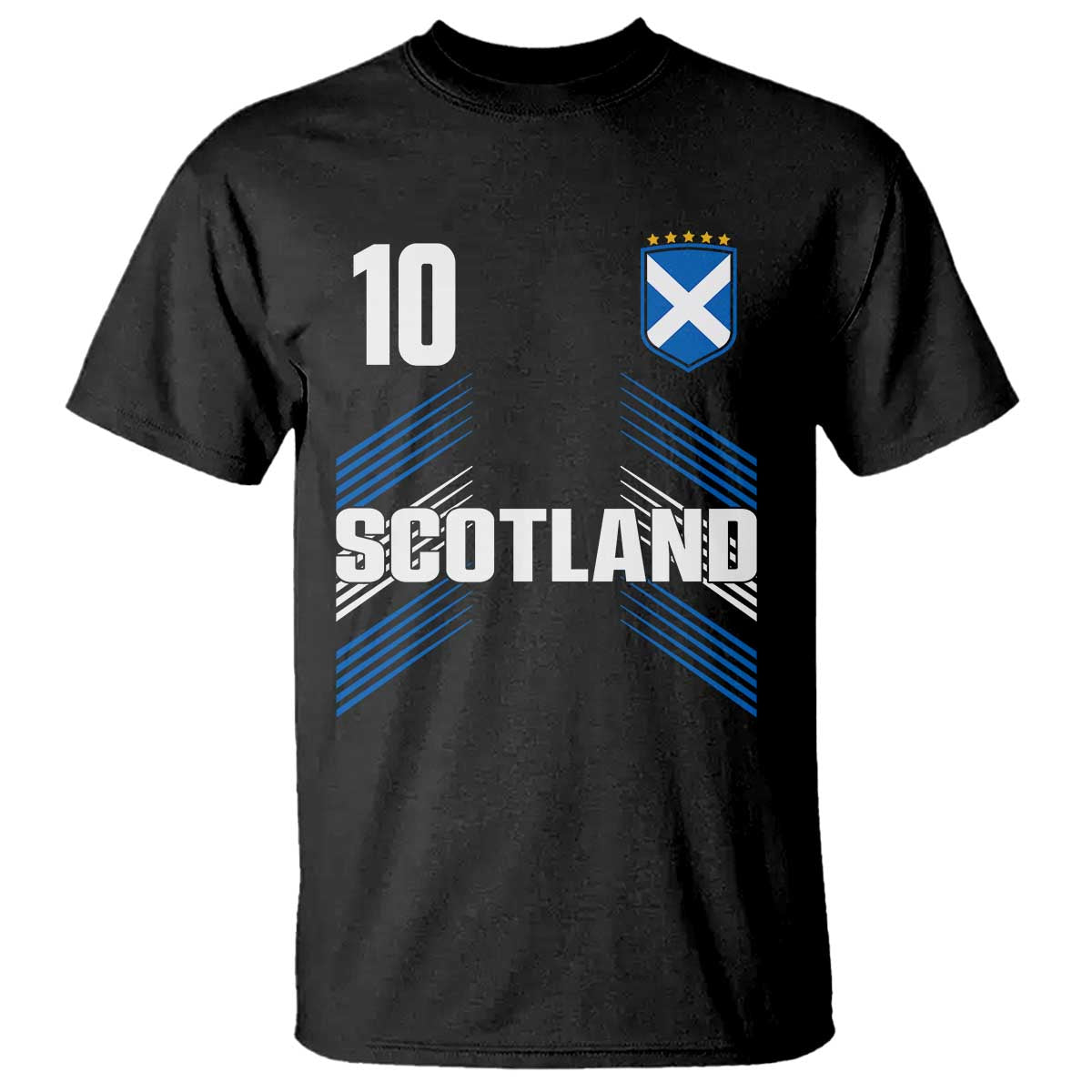 Scotland Soccer Sports Graphic Number 10 Jersey Style T Shirt Proud Scottish Football Fans Game Day Pride