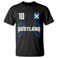 Scotland Soccer Sports Graphic Number 10 Jersey Style T Shirt Proud Scottish Football Fans Game Day Pride