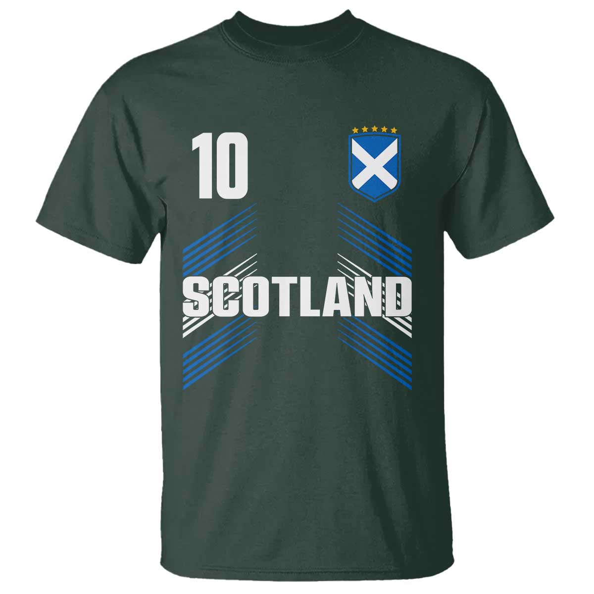 Scotland Soccer Sports Graphic Number 10 Jersey Style T Shirt Proud Scottish Football Fans Game Day Pride