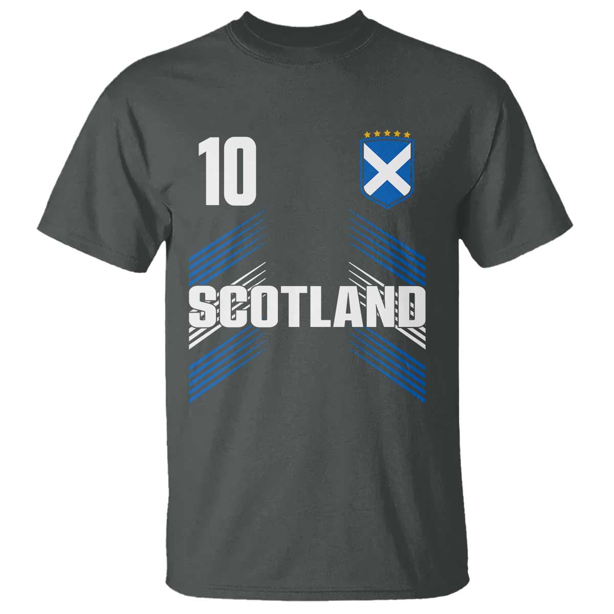 Scotland Soccer Sports Graphic Number 10 Jersey Style T Shirt Proud Scottish Football Fans Game Day Pride