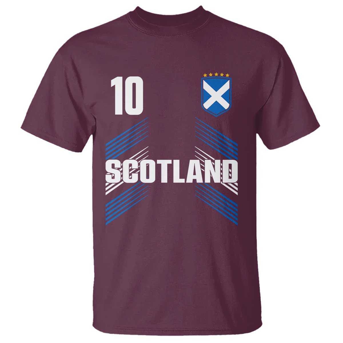 Scotland Soccer Sports Graphic Number 10 Jersey Style T Shirt Proud Scottish Football Fans Game Day Pride