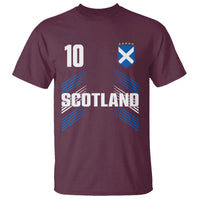 Scotland Soccer Sports Graphic Number 10 Jersey Style T Shirt Proud Scottish Football Fans Game Day Pride