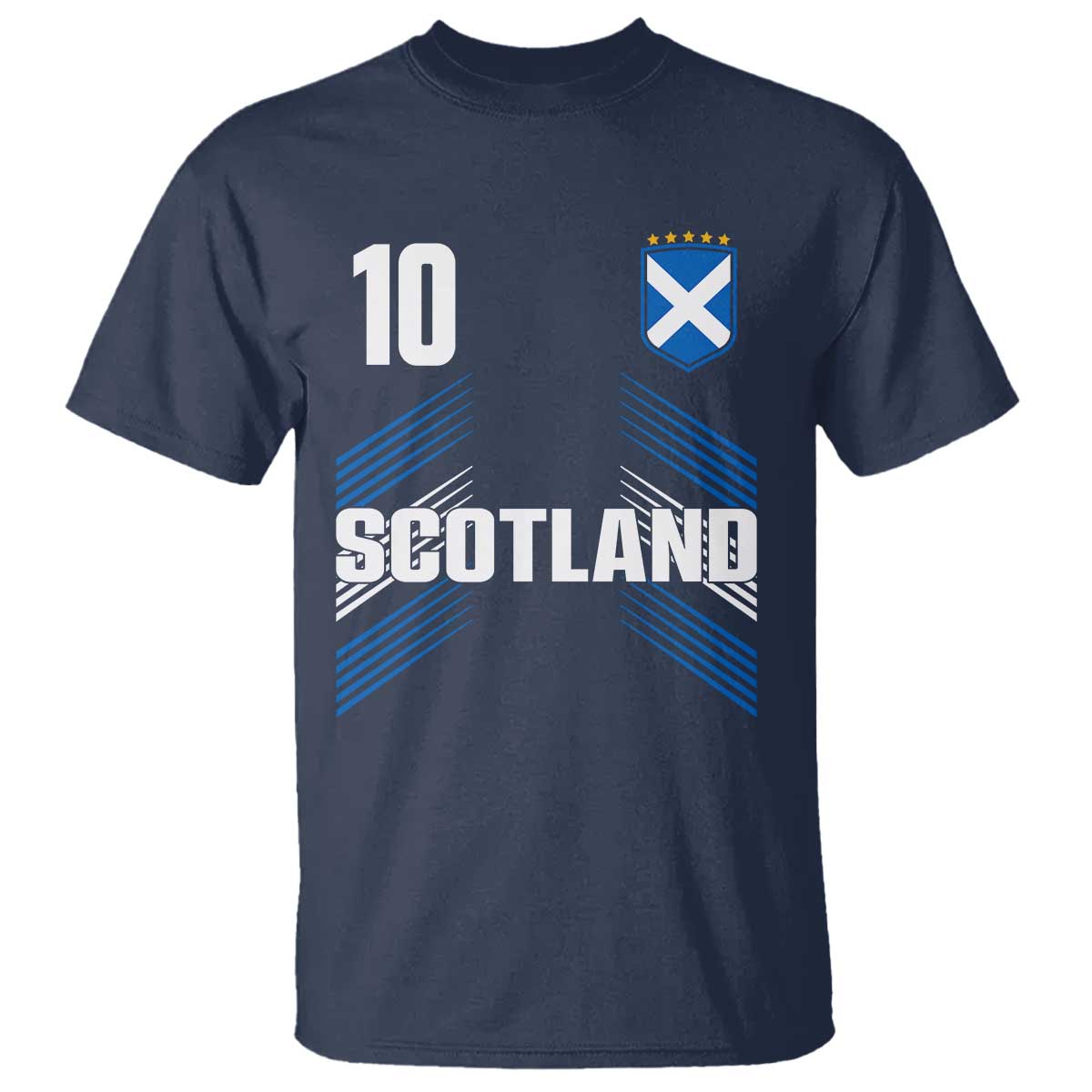 Scotland Soccer Sports Graphic Number 10 Jersey Style T Shirt Proud Scottish Football Fans Game Day Pride