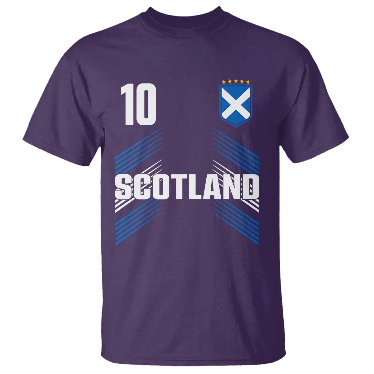 Scotland Soccer Sports Graphic Number 10 Jersey Style T Shirt Proud Scottish Football Fans Game Day Pride