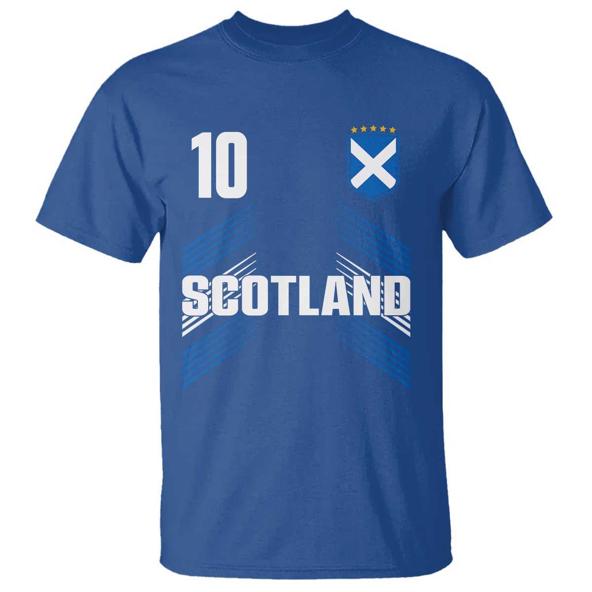Scotland Soccer Sports Graphic Number 10 Jersey Style T Shirt Proud Scottish Football Fans Game Day Pride