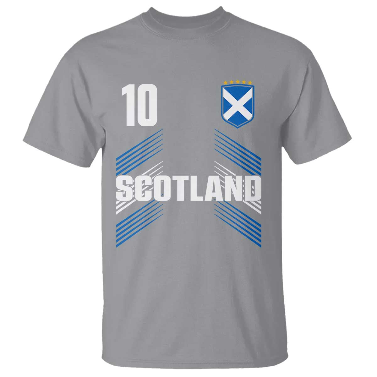 Scotland Soccer Sports Graphic Number 10 Jersey Style T Shirt Proud Scottish Football Fans Game Day Pride