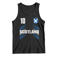 Scotland Soccer Sports Graphic Number 10 Jersey Style Tank Top Proud Scottish Football Fans Game Day Pride