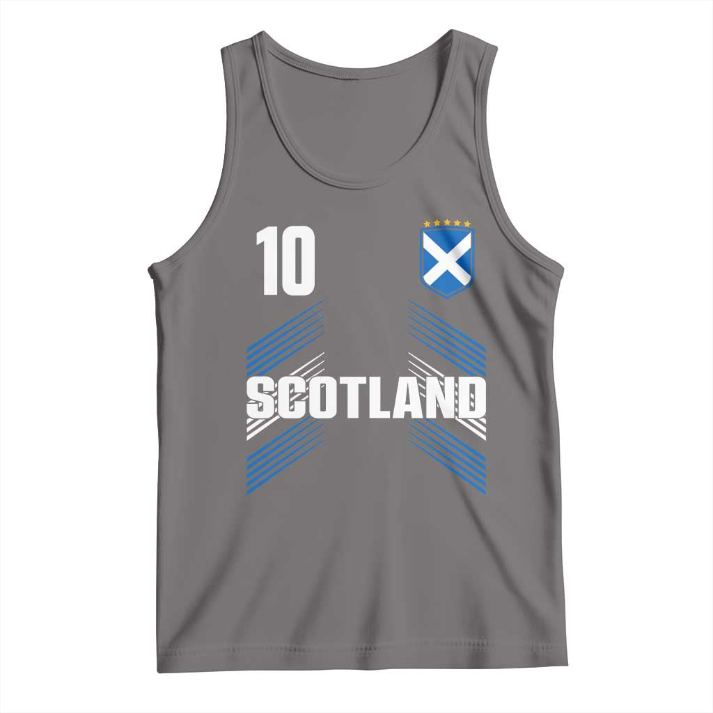 Scotland Soccer Sports Graphic Number 10 Jersey Style Tank Top Proud Scottish Football Fans Game Day Pride