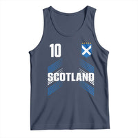 Scotland Soccer Sports Graphic Number 10 Jersey Style Tank Top Proud Scottish Football Fans Game Day Pride