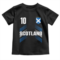 Scotland Soccer Sports Graphic Number 10 Jersey Style Toddler T Shirt Proud Scottish Football Fans Game Day Pride