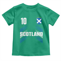 Scotland Soccer Sports Graphic Number 10 Jersey Style Toddler T Shirt Proud Scottish Football Fans Game Day Pride