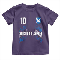 Scotland Soccer Sports Graphic Number 10 Jersey Style Toddler T Shirt Proud Scottish Football Fans Game Day Pride