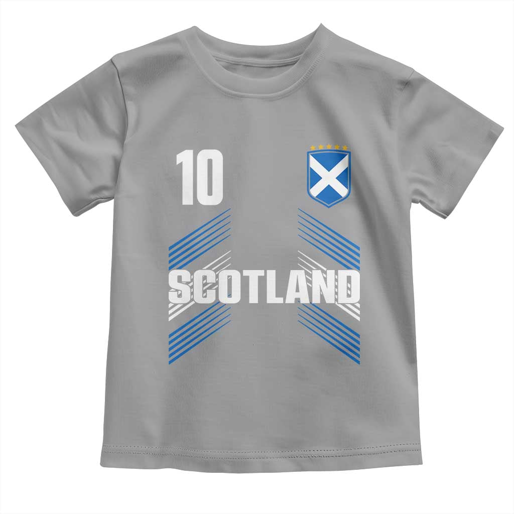 Scotland Soccer Sports Graphic Number 10 Jersey Style Toddler T Shirt Proud Scottish Football Fans Game Day Pride