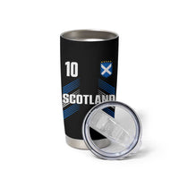 Scotland Soccer Sports Graphic Number 10 Jersey Style Tumbler Cup Proud Scottish Football Fans Game Day Pride