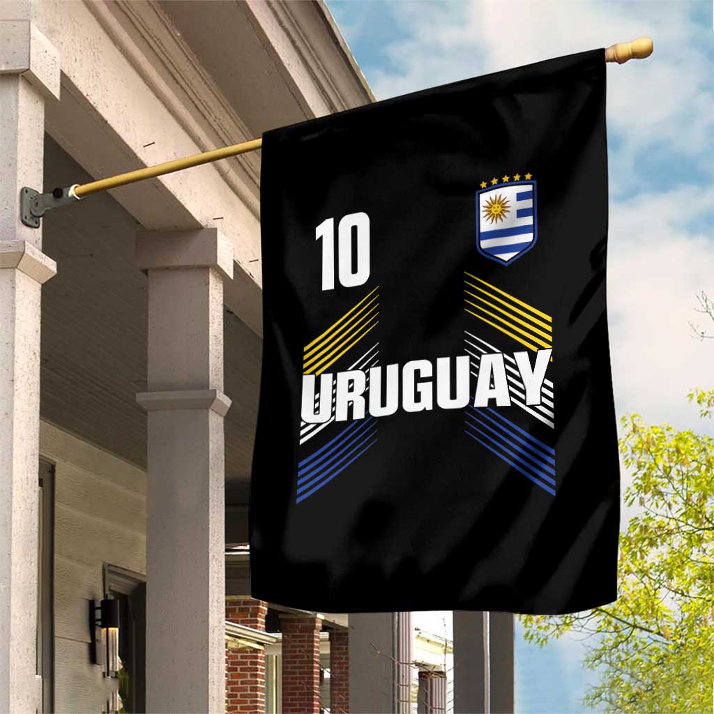 Uruguay Soccer Sports Graphic Number 10 Jersey Style Garden Flag Proud Uruguayan Football Fans Game Day Pride