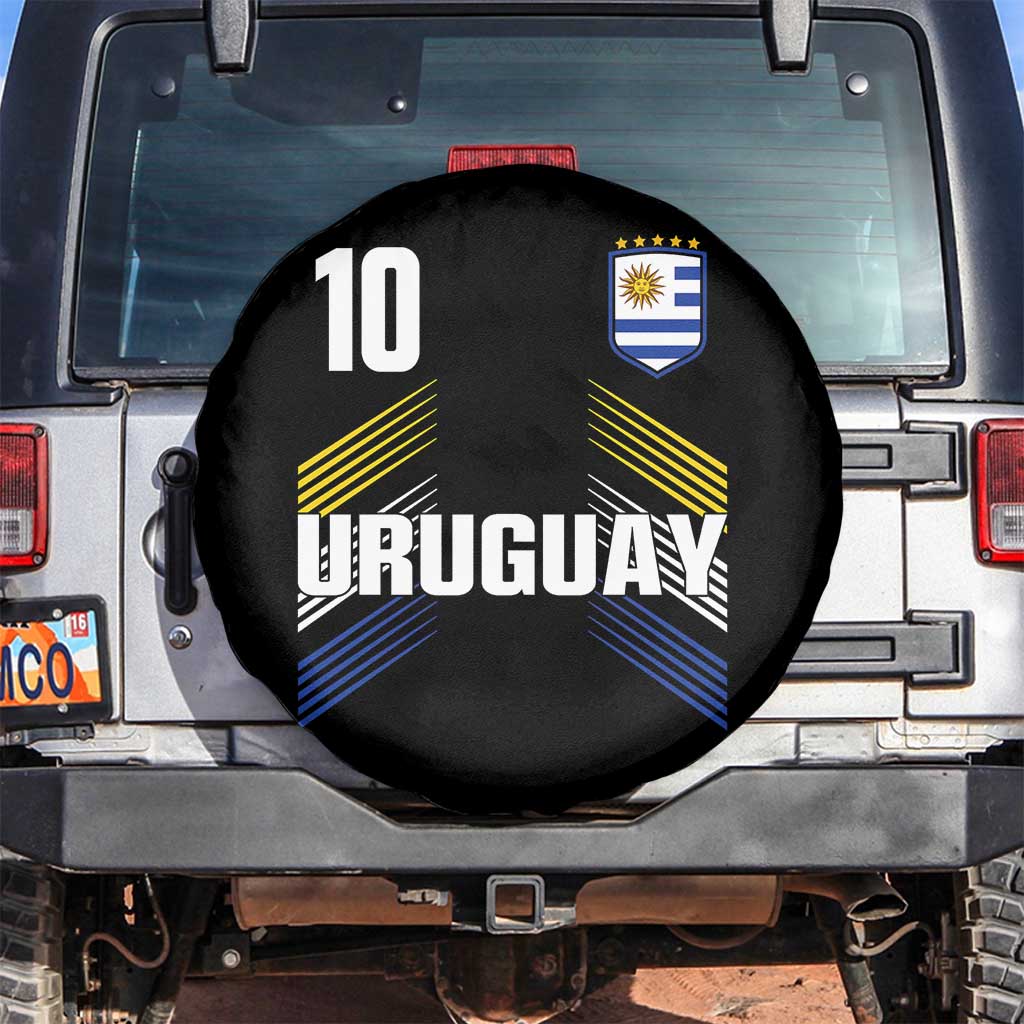 Uruguay Soccer Sports Graphic Number 10 Jersey Style Spare Tire Cover Proud Uruguayan Football Fans Game Day Pride