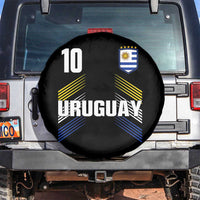 Uruguay Soccer Sports Graphic Number 10 Jersey Style Spare Tire Cover Proud Uruguayan Football Fans Game Day Pride