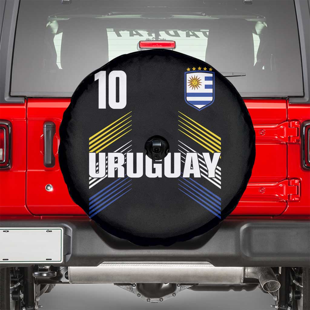 Uruguay Soccer Sports Graphic Number 10 Jersey Style Spare Tire Cover Proud Uruguayan Football Fans Game Day Pride