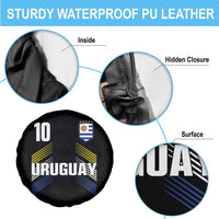 Uruguay Soccer Sports Graphic Number 10 Jersey Style Spare Tire Cover Proud Uruguayan Football Fans Game Day Pride