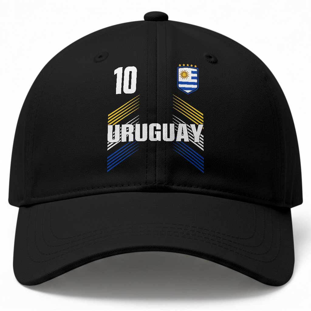 Uruguay Soccer Sports Graphic Number 10 Jersey Style Baseball Cap Proud Uruguayan Football Fans Game Day Pride