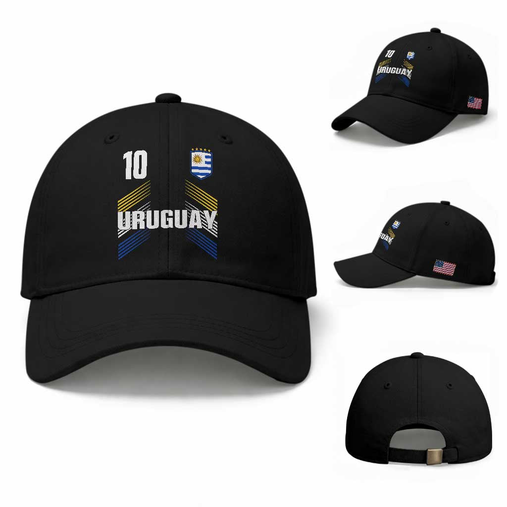 Uruguay Soccer Sports Graphic Number 10 Jersey Style Baseball Cap Proud Uruguayan Football Fans Game Day Pride