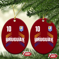 Uruguay Soccer Sports Graphic Number 10 Jersey Style Ceramic Ornament Proud Uruguayan Football Fans Game Day Pride