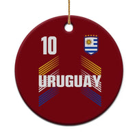 Uruguay Soccer Sports Graphic Number 10 Jersey Style Ceramic Ornament Proud Uruguayan Football Fans Game Day Pride
