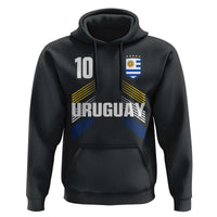 Uruguay Soccer Sports Graphic Number 10 Jersey Style Hoodie Proud Uruguayan Football Fans Game Day Pride