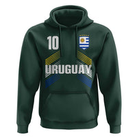 Uruguay Soccer Sports Graphic Number 10 Jersey Style Hoodie Proud Uruguayan Football Fans Game Day Pride
