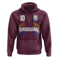 Uruguay Soccer Sports Graphic Number 10 Jersey Style Hoodie Proud Uruguayan Football Fans Game Day Pride