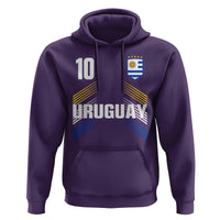 Uruguay Soccer Sports Graphic Number 10 Jersey Style Hoodie Proud Uruguayan Football Fans Game Day Pride