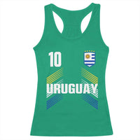 Uruguay Soccer Sports Graphic Number 10 Jersey Style Racerback Tank Top Proud Uruguayan Football Fans Game Day Pride