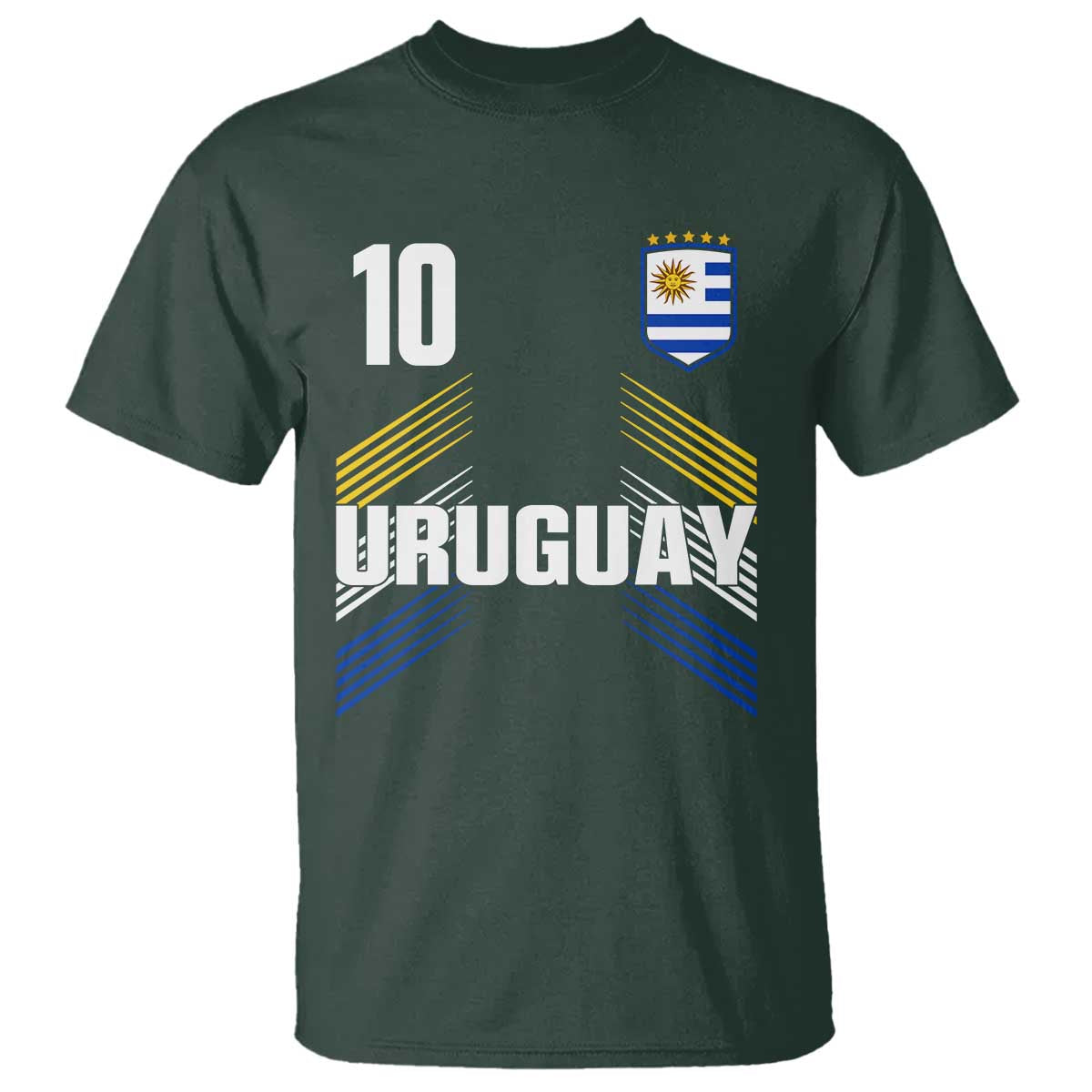 Uruguay Soccer Sports Graphic Number 10 Jersey Style T Shirt Proud Uruguayan Football Fans Game Day Pride