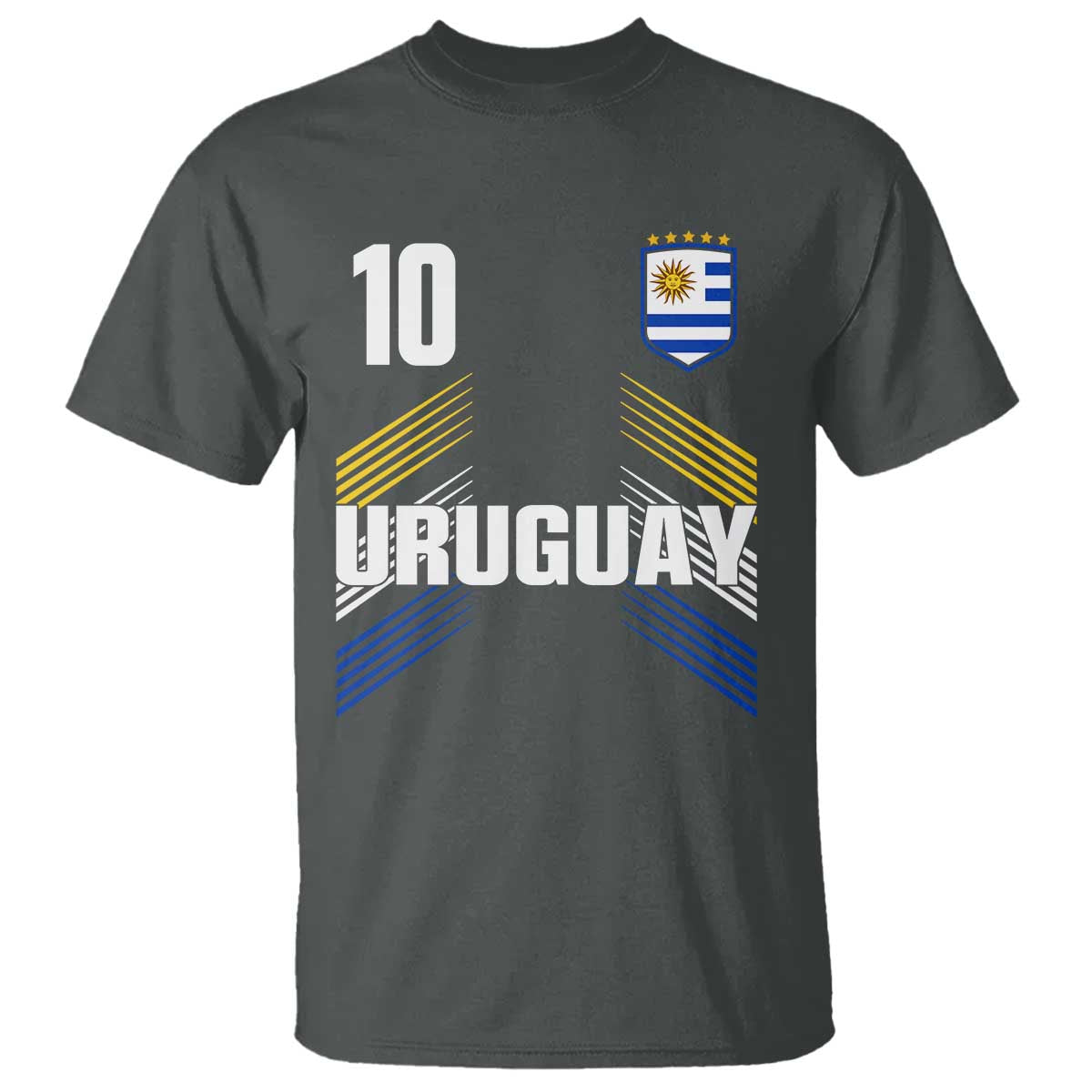 Uruguay Soccer Sports Graphic Number 10 Jersey Style T Shirt Proud Uruguayan Football Fans Game Day Pride
