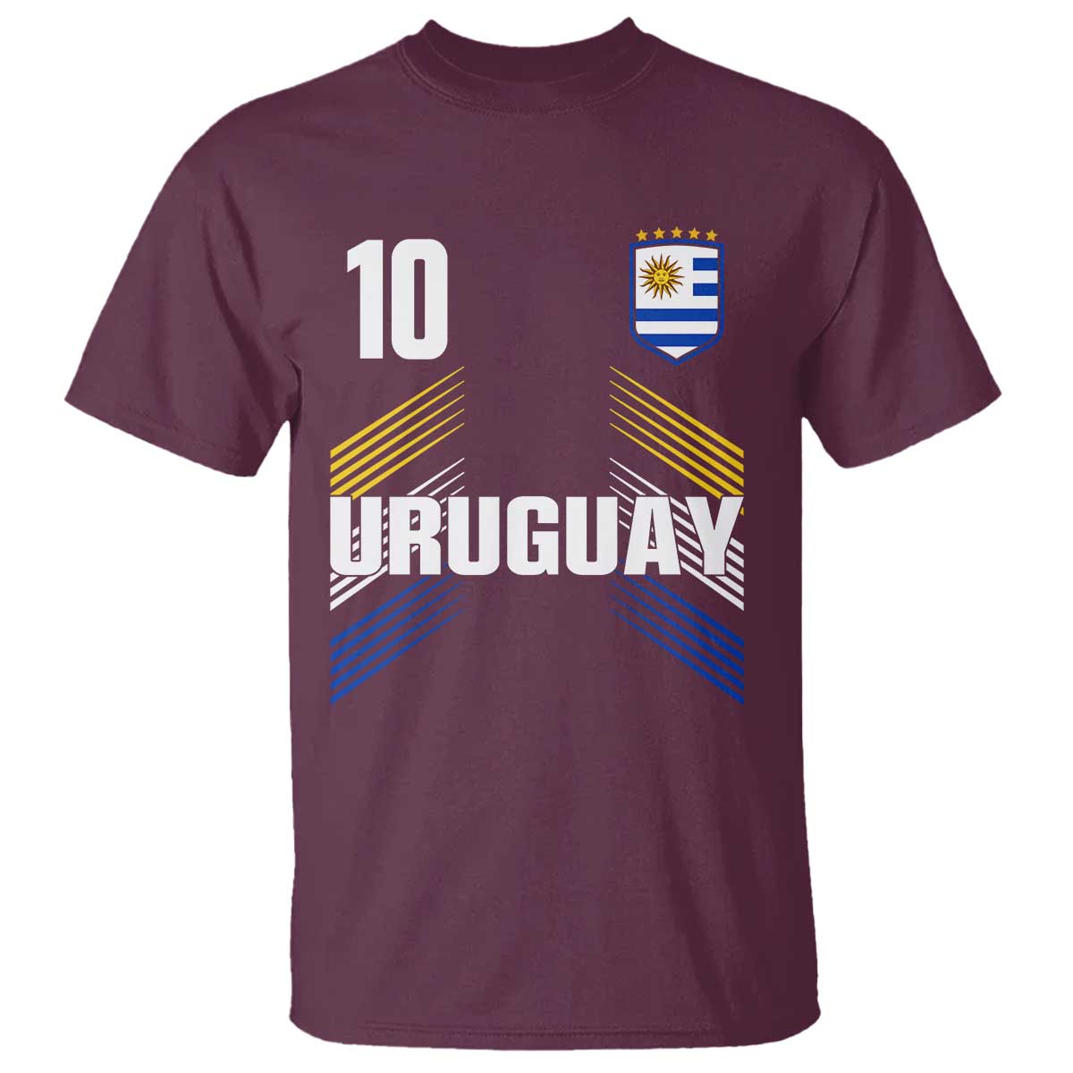 Uruguay Soccer Sports Graphic Number 10 Jersey Style T Shirt Proud Uruguayan Football Fans Game Day Pride
