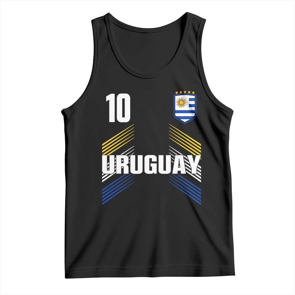 Uruguay Soccer Sports Graphic Number 10 Jersey Style Tank Top Proud Uruguayan Football Fans Game Day Pride
