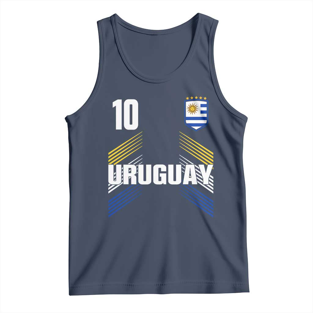 Uruguay Soccer Sports Graphic Number 10 Jersey Style Tank Top Proud Uruguayan Football Fans Game Day Pride