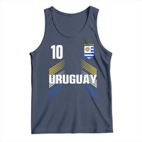 Uruguay Soccer Sports Graphic Number 10 Jersey Style Tank Top Proud Uruguayan Football Fans Game Day Pride