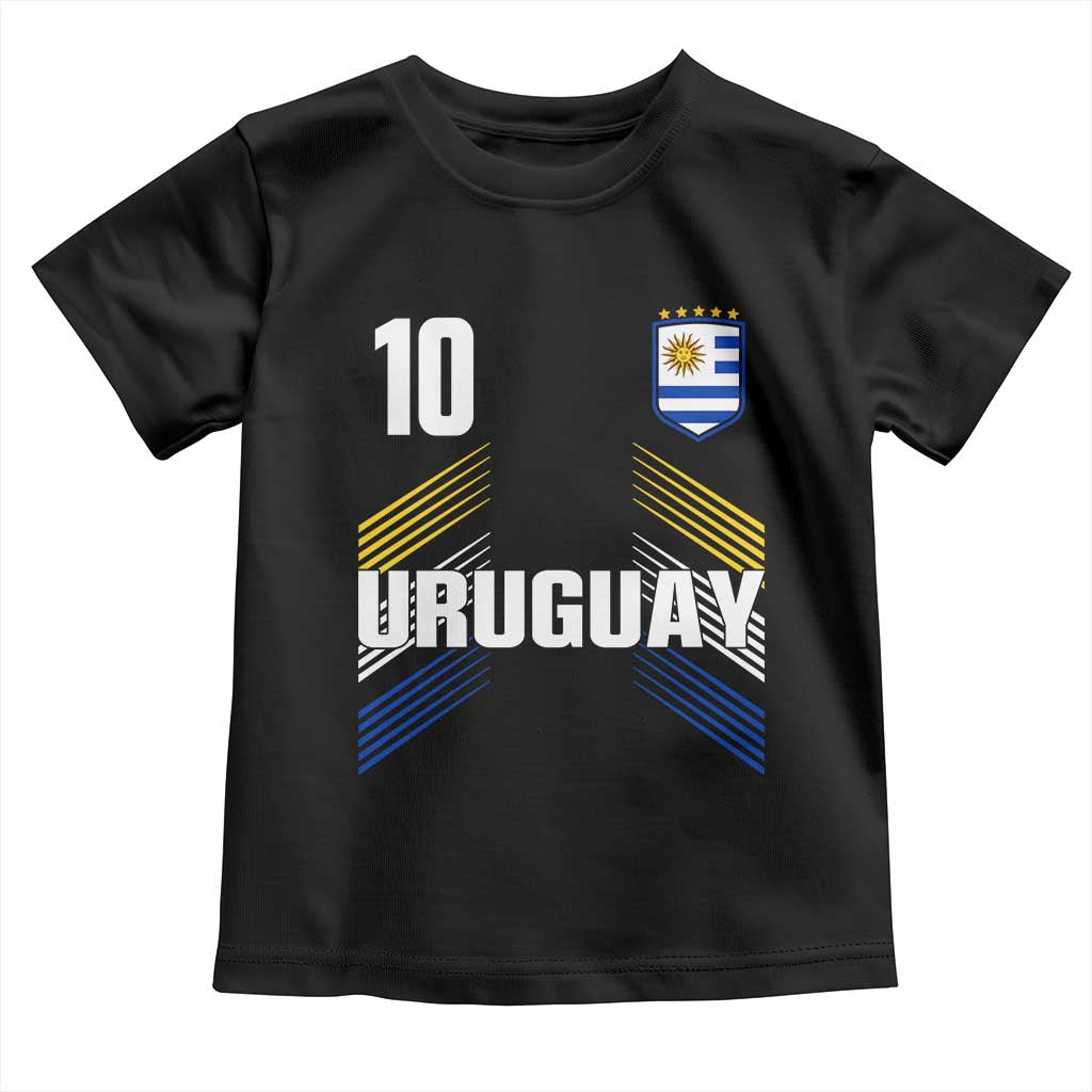 Uruguay Soccer Sports Graphic Number 10 Jersey Style Toddler T Shirt Proud Uruguayan Football Fans Game Day Pride