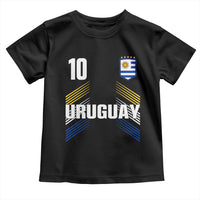 Uruguay Soccer Sports Graphic Number 10 Jersey Style Toddler T Shirt Proud Uruguayan Football Fans Game Day Pride