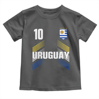Uruguay Soccer Sports Graphic Number 10 Jersey Style Toddler T Shirt Proud Uruguayan Football Fans Game Day Pride