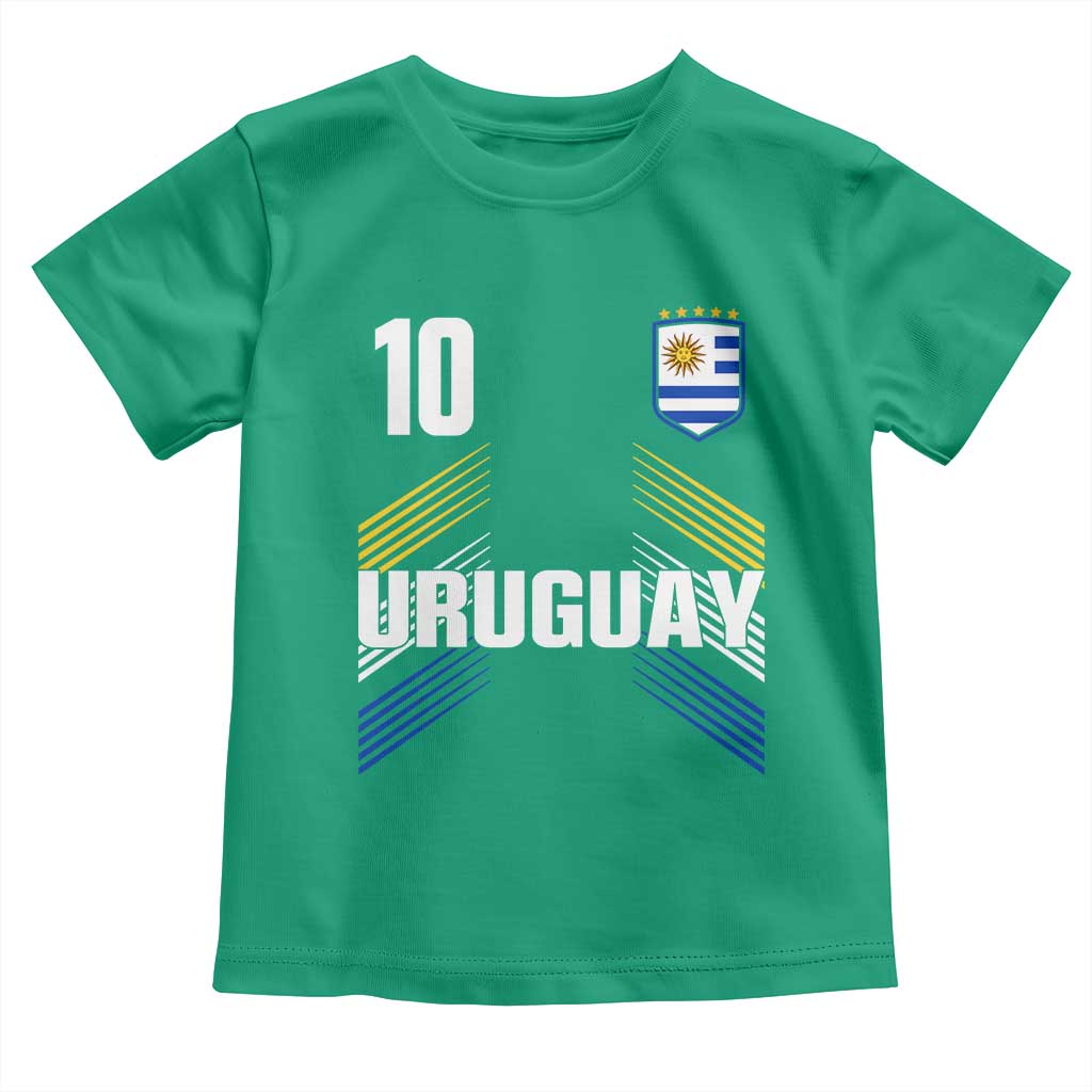 Uruguay Soccer Sports Graphic Number 10 Jersey Style Toddler T Shirt Proud Uruguayan Football Fans Game Day Pride