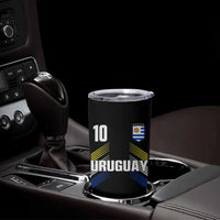 Uruguay Soccer Sports Graphic Number 10 Jersey Style Tumbler Cup Proud Uruguayan Football Fans Game Day Pride