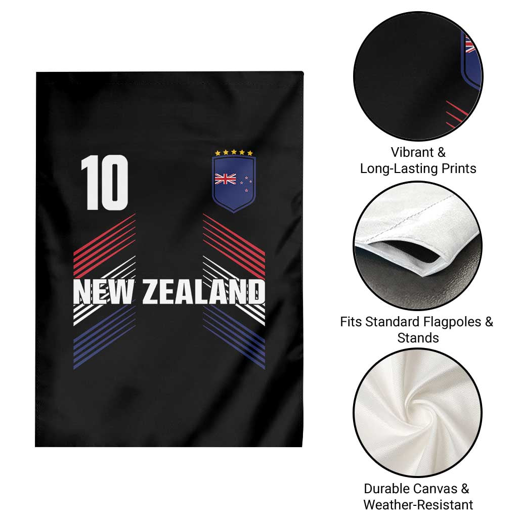 New Zealand Soccer Sports Graphic Number 10 Jersey Style Garden Flag Proud Kiwis Football Fans Game Day Pride