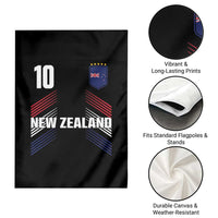 New Zealand Soccer Sports Graphic Number 10 Jersey Style Garden Flag Proud Kiwis Football Fans Game Day Pride